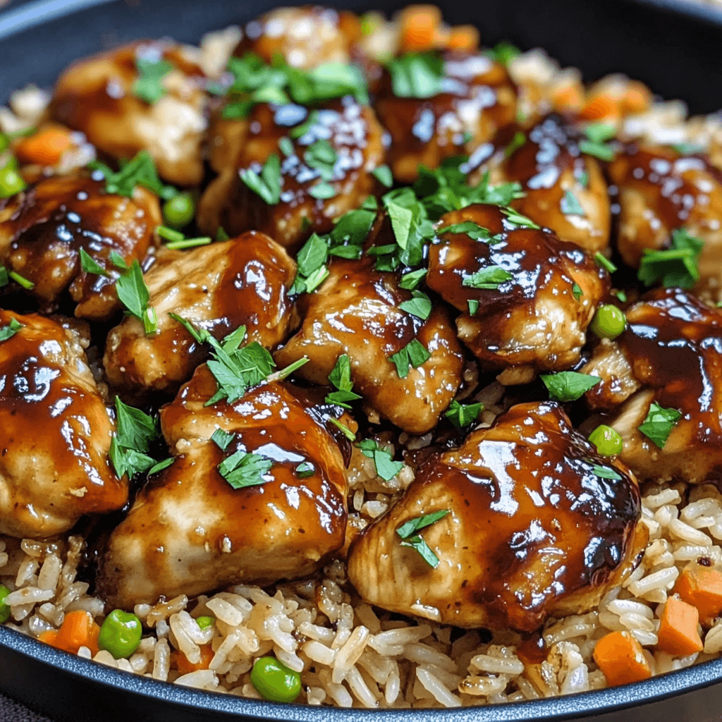 One-Skillet Honey BBQ Chicken & Rice