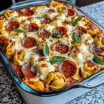 Pepperoni Tortellini Casserole