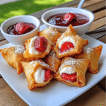 Strawberry Cheesecake Wonton Bites