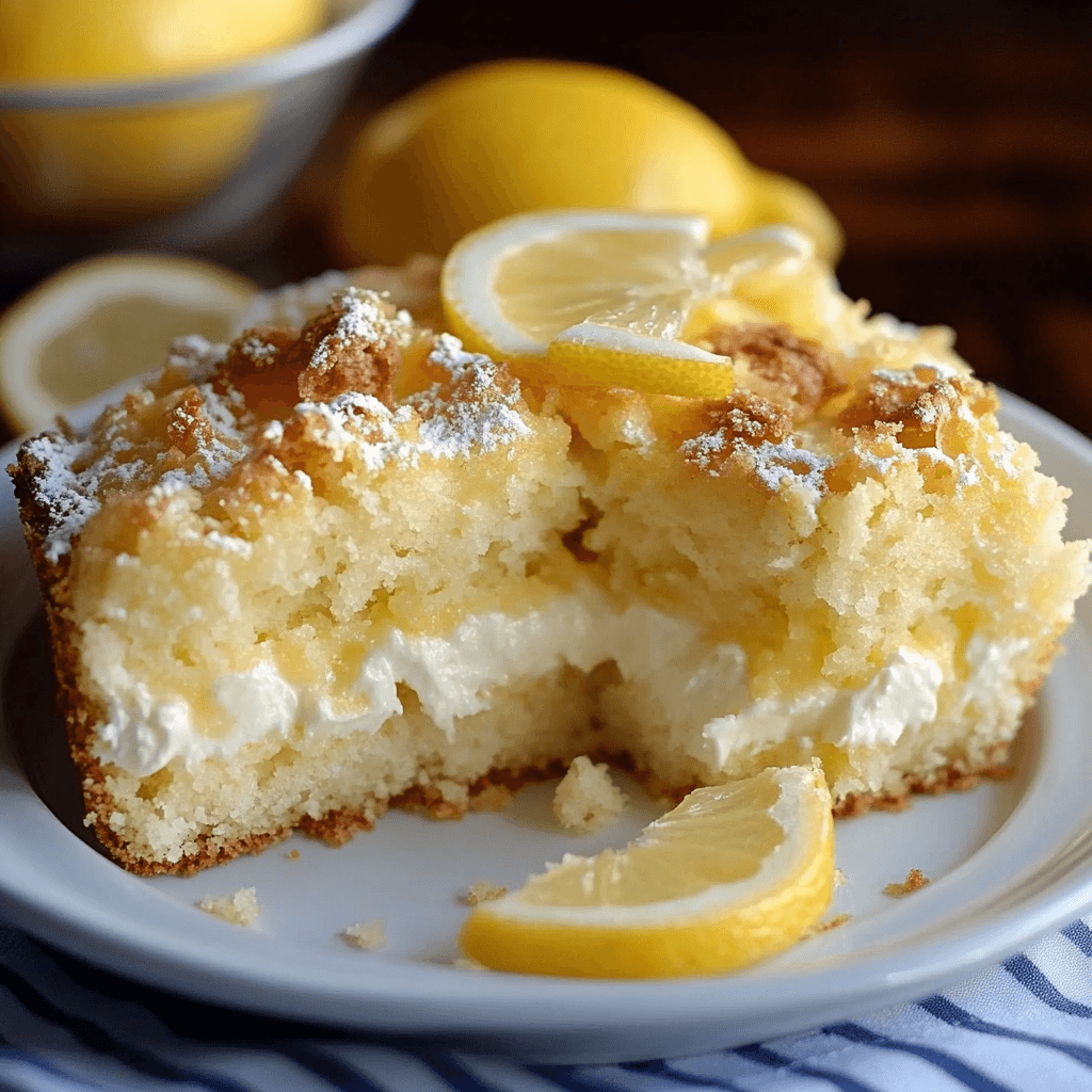 lemon cream cheese dump cake